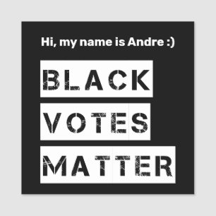 Porte-nom Crayon de vote noir Texte et couleurs personnalis