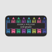 Porte-nom Crayons Doodles Personaliz Croquis Retour À L'Écol (Devant)