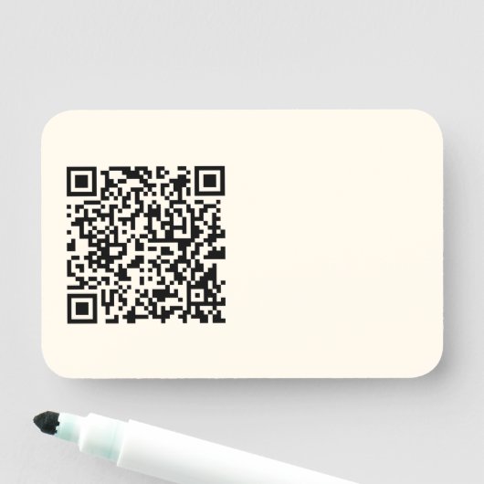 Porte-nom Créer instantanément un code QR | Modifiable blanc (En situation)