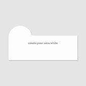 Porte-nom créez votre propre blanc (Devant)