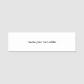 Porte-nom créez votre propre blanc (Devant)