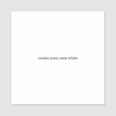 Porte-nom créez votre propre blanc (Devant)