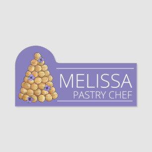 Porte-nom Croquembouche Choux Bun Cream Puffs Mariage Gâteau