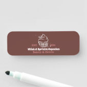 Porte-nom Cupcake Baker boulangerie Chef Restauration Busine (En situation)