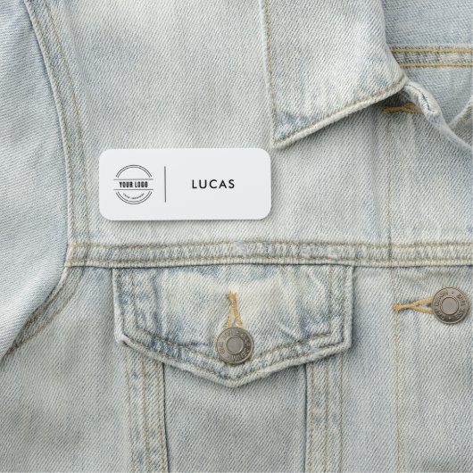 Porte-nom Custom Business Logo Basic Employee Staff Name  Na (En situation)