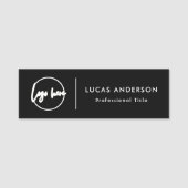 Porte-nom Custom Business Logo Basic Employee Staff Name  Na (Devant)