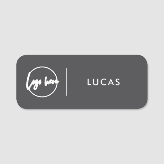 Porte-nom Custom Business Logo Basic Employee Staff Name  Na (Devant)