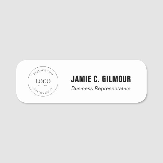 Porte-nom Custom Business logo Employee Magnetic  (Devant)