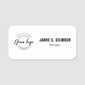 Porte-nom Custom Business logo Employee Magnetic  (Devant)