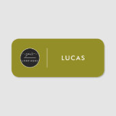 Porte-nom Custom Business Logo Gold Basic Employee Staff (Devant)