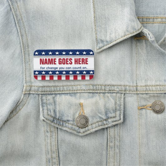 Porte-nom Custom Campaign Personalized Name (En situation)