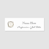 Porte-nom Custom Company Logo Modern Elegant Black (Devant)