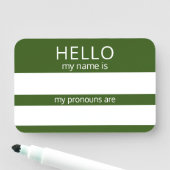 Porte-nom Custom HELLO Mon Nom Pronounouns Est Un Insigne (En situation)