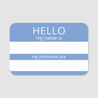 Porte-nom Custom HELLO Mon Nom Pronounouns Est Un Insigne