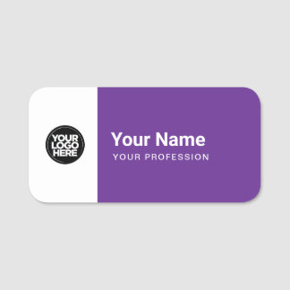 Porte-nom Custom Large Pin Name Tag or Magnetic with Logo