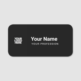 Porte-nom Custom Large Pin Name Tag or Magnetic with Logo