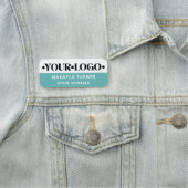 Porte-nom Custom Logo Employee Aqua  (En situation)