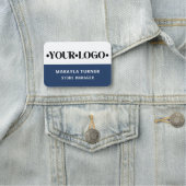 Porte-nom Custom Logo Employee Blue (En situation)