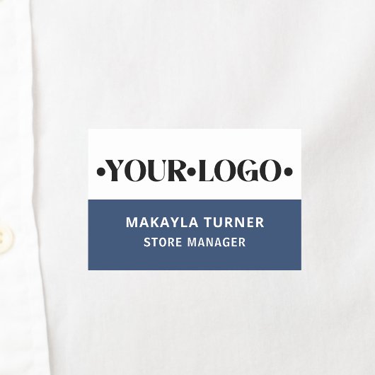 Porte-nom Custom Logo Employee Blue