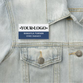 Porte-nom Custom Logo Employee Blue (En situation)