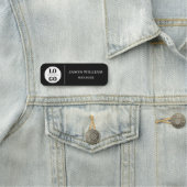 Porte-nom Custom Logo Employee Luxury Black (En situation)