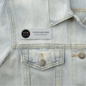 Porte-nom Custom Logo Employee magnetic and safety pin (En situation)