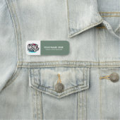 Porte-nom Custom Logo Employee magnetic or safety pin (En situation)