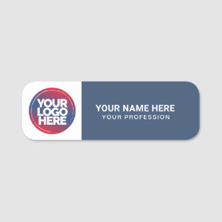 Porte-nom Custom Logo Employee magnetic or safety pin