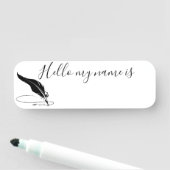 Porte-nom Custom quill (En situation)