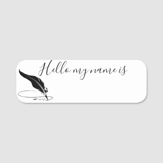 Porte-nom Custom quill (Devant)