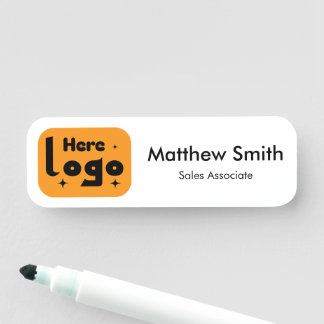 Porte-nom Customizable name tag template