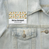 Porte-nom Cute Bumble Bee et Rainbows Motif (En situation)