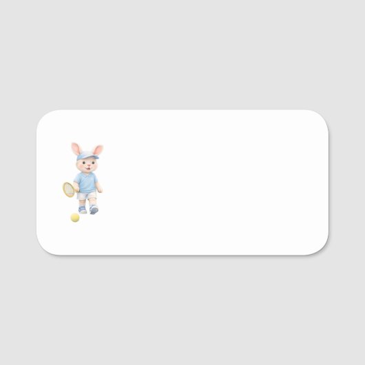 Porte-nom Cute Bunny School Name Label (Devant)