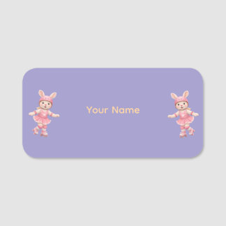 Porte-nom Cute Bunny School Name Label – Kids Back to School