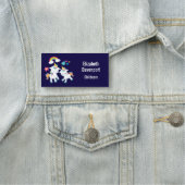 Porte-nom Cute Dancing Unicornes Magique Arc-en-ciel & Étoil (En situation)