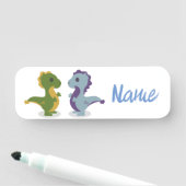 Porte-nom Cute Dinosaur Paire Thunder_Cove (En situation)
