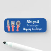 Porte-nom Cute fourche couteau et cuillère dessin de couvert (En situation)