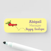 Porte-nom Cute grenouille dans une chaussette rouge saut de  (En situation)