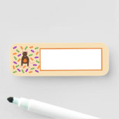 Porte-nom Cute Halloween Rat et Citrouille (En situation)