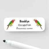 Porte-nom Cute happy parrot (En situation)