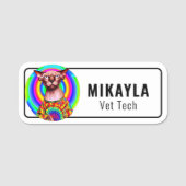 Porte-nom Cute Hippie Sphinx Chat (Devant)