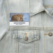 Porte-nom Cute Little Fox Curling Up Winter Photo (En situation)