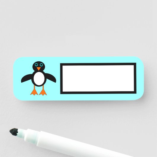 Porte-nom Cute Penguin (En situation)