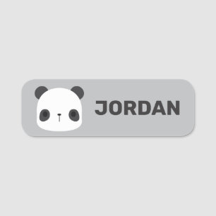Porte-nom Cute petit ours Panda avec nom personnalisé