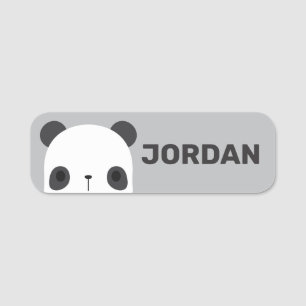 Porte-nom Cute petit ours Panda avec nom personnalisé