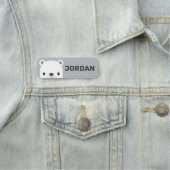 Porte-nom Cute petit ours polaire avec nom personnalisé (En situation)