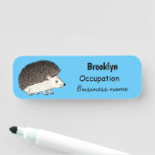 Porte-nom Cute prickly hedgehog cartoon (En situation)