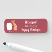 Porte-nom Cute sushi riz crevettes amis dessin animé (En situation)