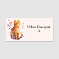 Cute Tabby Chat avec Coeurs