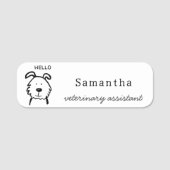 Porte-nom Cute Veterinary Assistant (Devant)